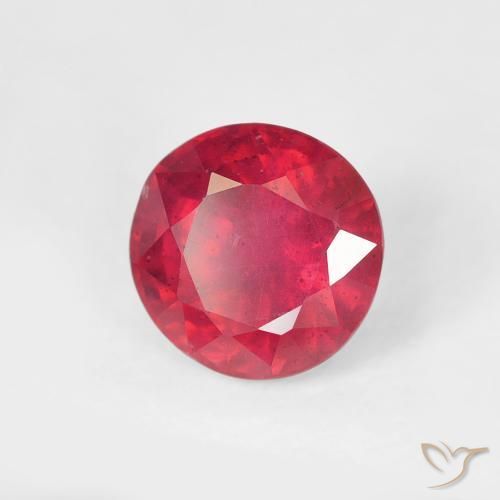 Rubí Rojo medio natural de 1.46 ct, Redondo, VS