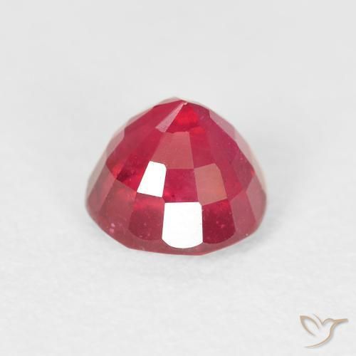 Rubí Rojo medio natural de 1.46 ct, Redondo, VS