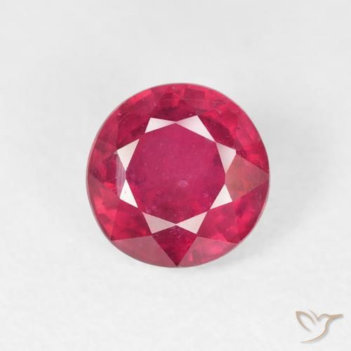 1.44ct Natural Rojo medio Rubí, Redondo, VS