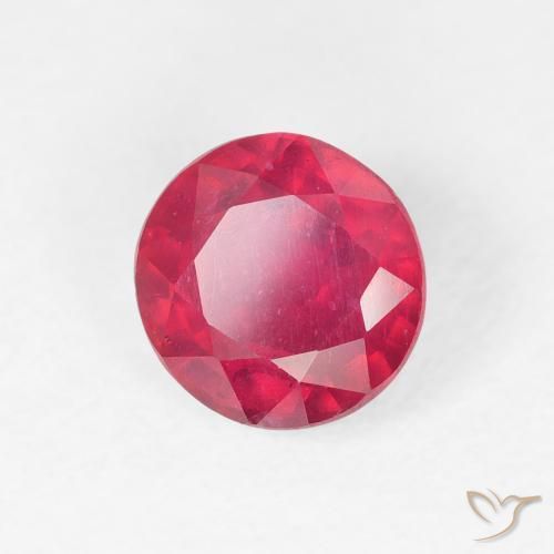 Rubí Rojo mermelada natural de 1.29 ct, Redondo, VS