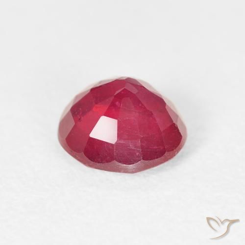 Rubí Rojo mermelada natural de 1.29 ct, Redondo, VS