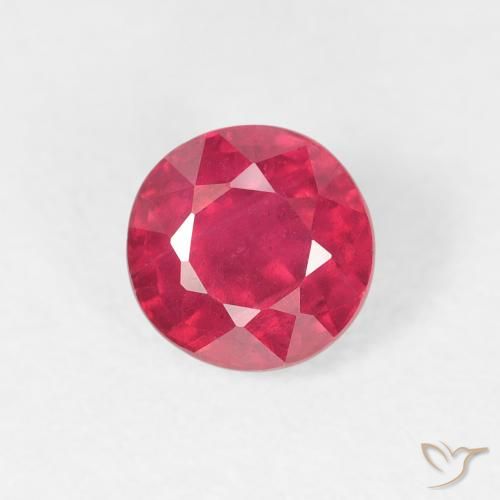 0.93ct Natural Rojo rosado Rubí, Redondo, VS