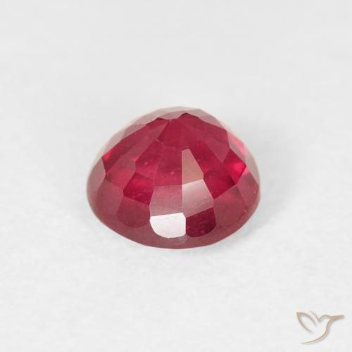 Rubí Rojo rosado natural de 0.93 ct, Redondo, VS