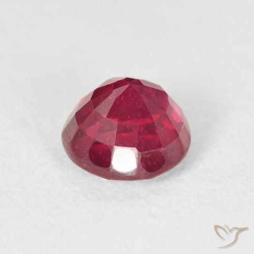 Rubí Rojo claro natural de 1.37 ct, Redondo, VS
