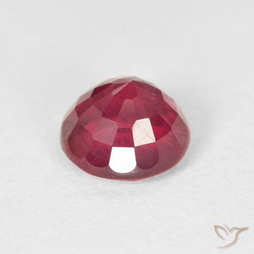 Rubí Carmesí intenso natural de 1.65 ct, Redondo, VS