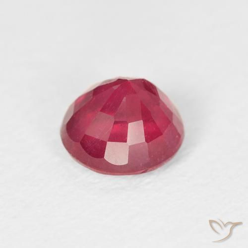 Rubí Rojo rosado natural de 1.34 ct, Redondo, VS