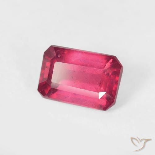 Rubí Rojo claro natural de 1.00 ct, Corte Octágono / Esmeralda, VS