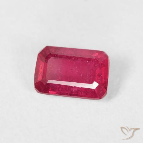 Rubí Rojo claro natural de 0.84 ct, Corte Octágono / Esmeralda, VS