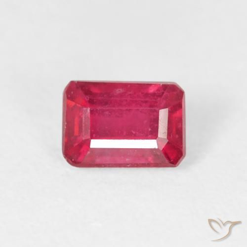 1.05ct Natural Carmesí intenso Rubí, corte esmeralda, VS