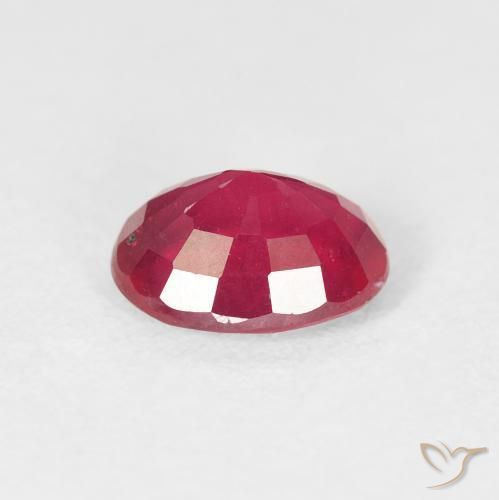 Rubí Rosado rojizo intenso natural de 1.86 ct, Ovalada, VS