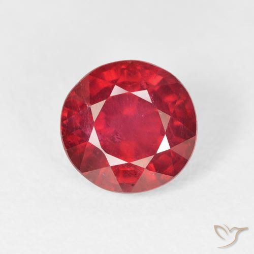 2.92ct Natural Rojo mermelada Rubí, Redondo, VS