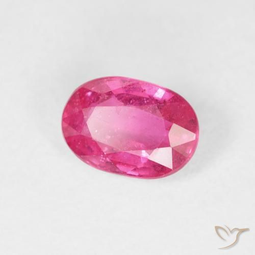 Rubí Rojo rosado natural de 1.11 ct, Ovalada, VS