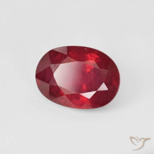 Rubí Carmesí intenso natural de 2.25 ct, Ovalada, VS