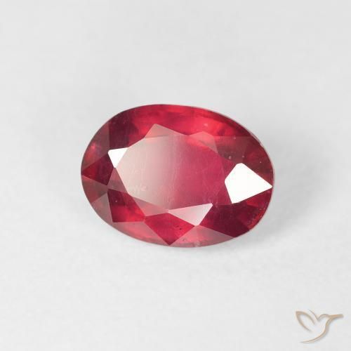 Rubí Carmesí intenso natural de 1.88 ct, Ovalada, VS