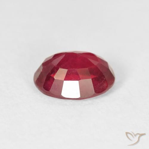Rubí Carmesí intenso natural de 1.88 ct, Ovalada, VS