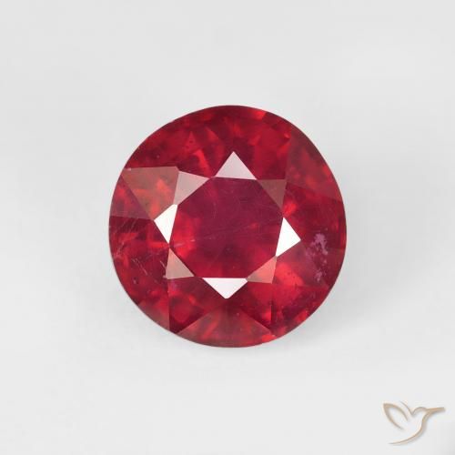 3.50ct Natural Carmesí intenso Rubí, Redondo, VS-SI