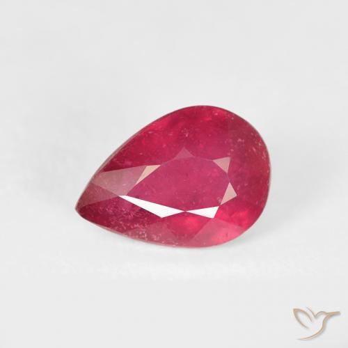 0.89ct Natural Carmesí intenso Rubí, En forma de pera, VS-SI