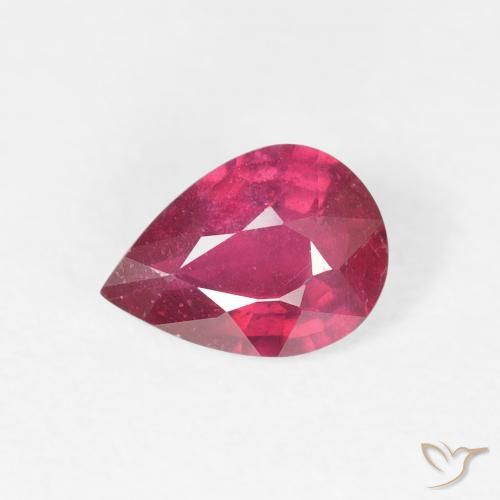 0.93ct Natural Rojo rosado Rubí, En forma de pera, VS-SI