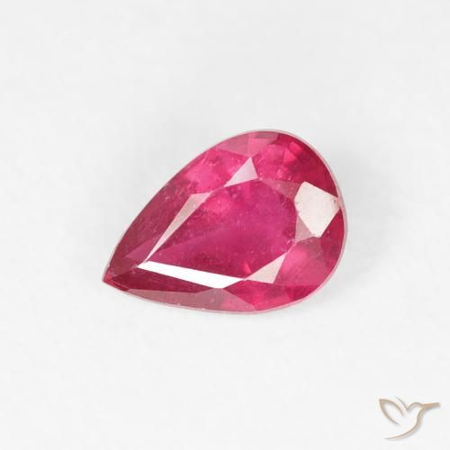 0.83ct Natural Rosado rojizo Rubí, En forma de pera, VS-SI