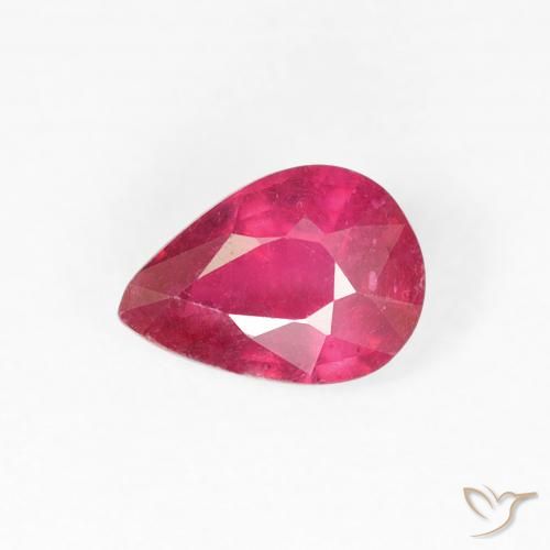 0.95ct Natural Rojo rosado Rubí, En forma de pera, VS-SI