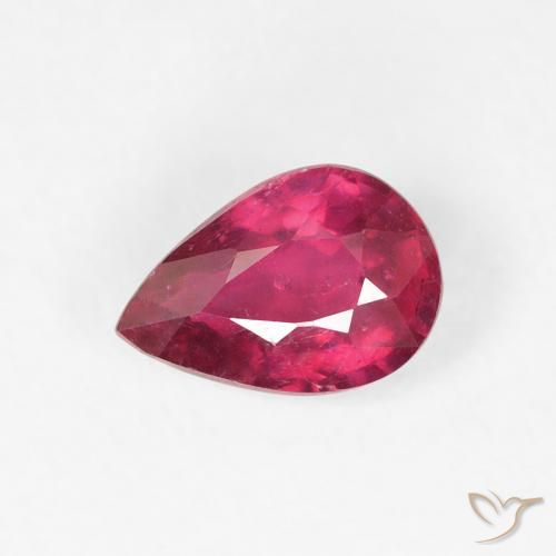 0.99ct Natural Rosado rojizo intenso Rubí, En forma de pera, VS-SI