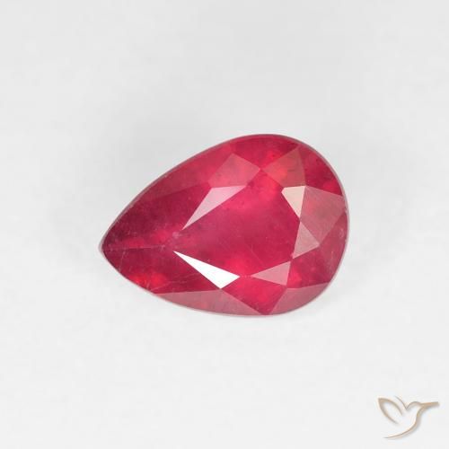 0.97ct Natural Rojo mermelada Rubí, En forma de pera, VS-SI