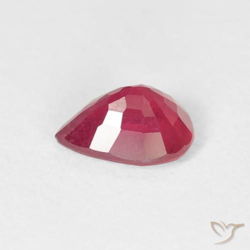 Rubí Rojo mermelada natural de 0.97 ct, En forma de pera, VS-SI