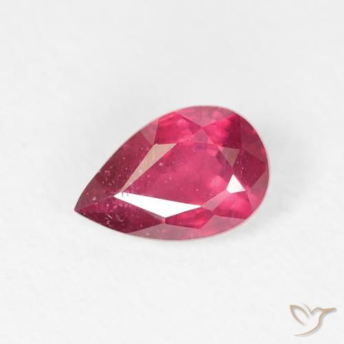 0.84ct Natural Rosado rojizo intenso Rubí, En forma de pera, VS-SI