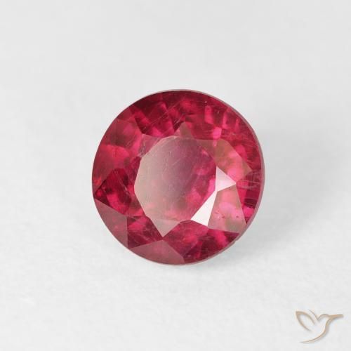Rubí Rojo medio natural de 1.45 ct, Redondo, VS-SI