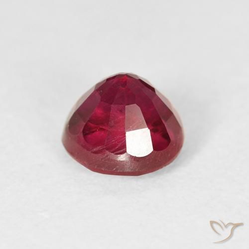 Rubí Rojo medio natural de 1.45 ct, Redondo, VS-SI