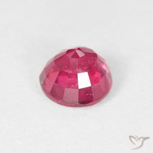 Rubí Rosado medio natural de 0.87 ct, Redondo, VS