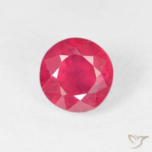 0.84ct Natural Rosado intenso Rubí, Redondo, VS