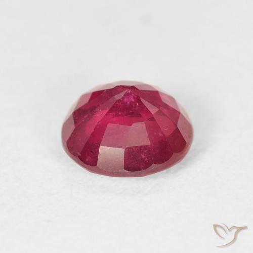 Rubí Rojo medio natural de 1.20 ct, Redondo, VS