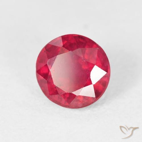Rubí Rojo mermelada natural de 1.40 ct, Redondo, VS