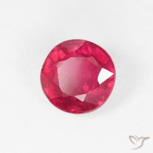 Rubí Rojo mermelada natural de 1.00 ct, Redondo, VS