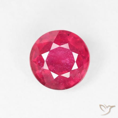 0.81ct Natural Rosado intenso Rubí, Redondo, VS