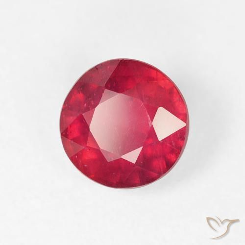 Rubí Rojo mermelada natural de 1.29 ct, Redondo, VS