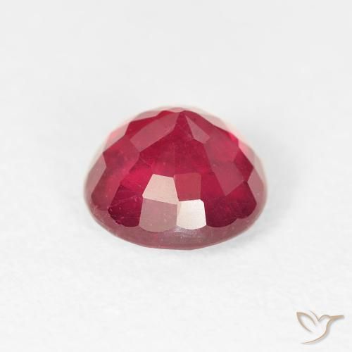 Rubí Rojo mermelada natural de 1.29 ct, Redondo, VS