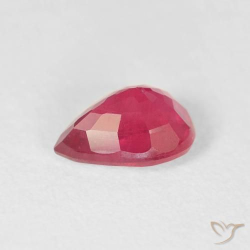 Rubí Rojo rosado natural de 1.01 ct, En forma de pera, VS-SI