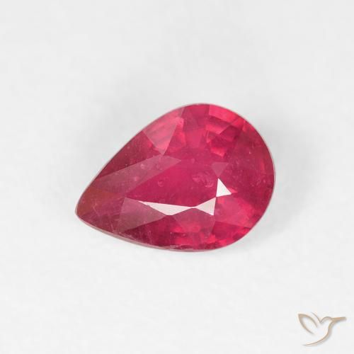 0.86ct Natural Carmesí intenso Rubí, En forma de pera, VS-SI