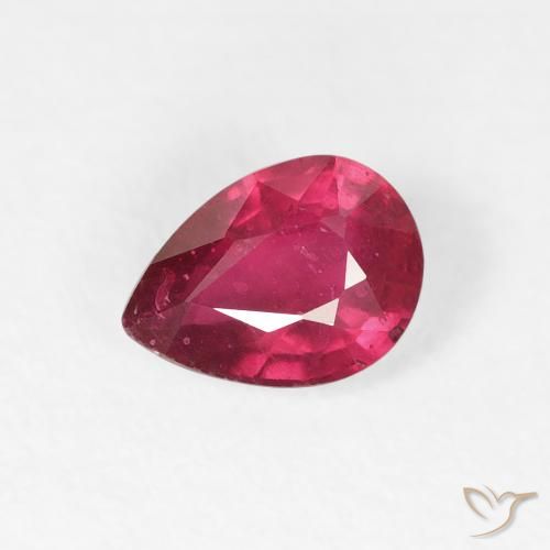 1.02ct Natural Rojo medio Rubí, En forma de pera, VS-SI