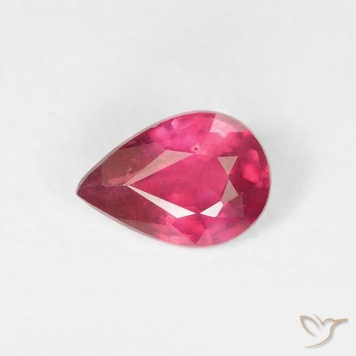0.79ct Natural Rosado rojizo Rubí, En forma de pera, VS-SI