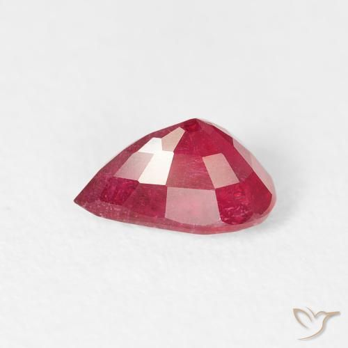 Rubí Rojo mermelada natural de 0.82 ct, En forma de pera, VS-SI