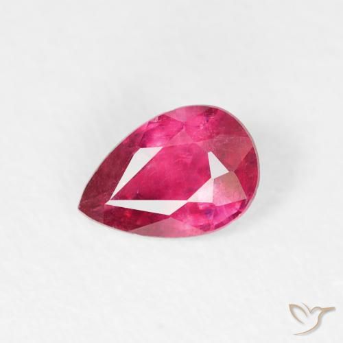 0.58ct Natural Rojo rosado Rubí, En forma de pera, VS-SI