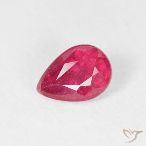 0.62ct Natural Rojo rosado Rubí, En forma de pera, VS-SI
