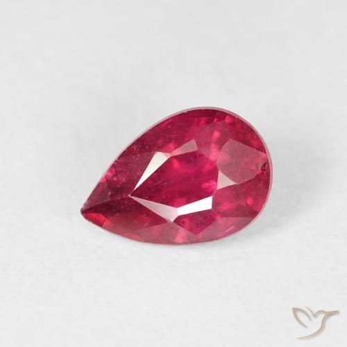 0.74ct Natural Carmesí intenso Rubí, En forma de pera, VS-SI