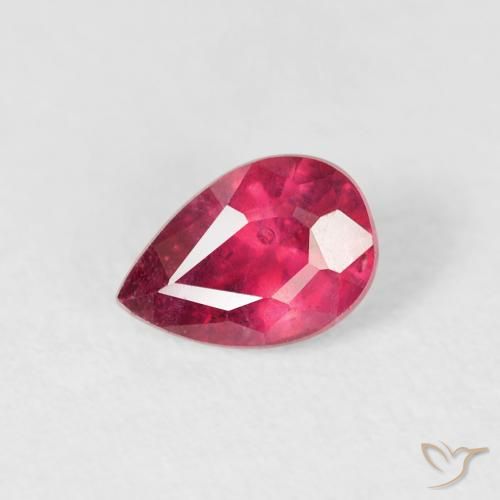 0.62ct Natural Rojo medio Rubí, En forma de pera, VS-SI