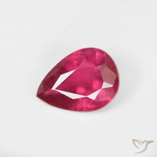 0.78ct Natural Rojo medio Rubí, En forma de pera, VS-SI