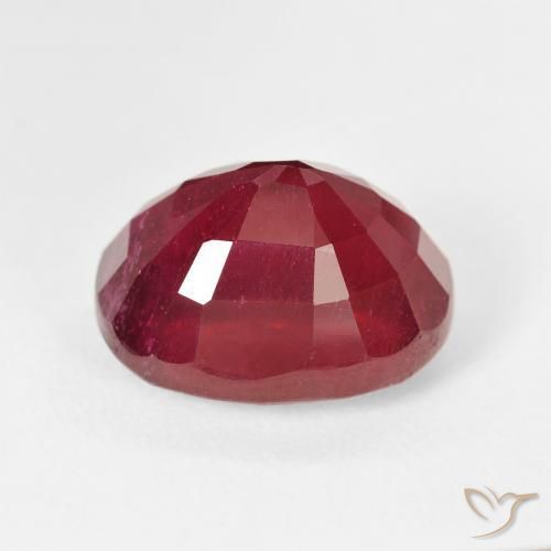 Rubí Rojo mermelada natural de 12.89 ct, Ovalada, VS