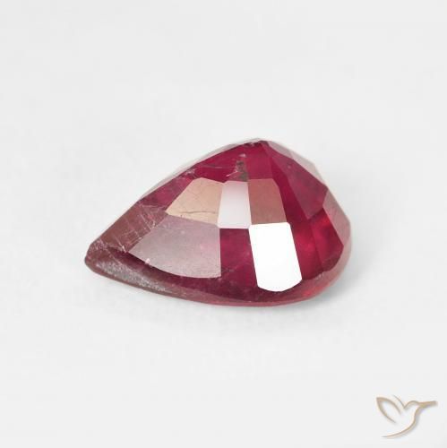 Rubí Rojo rosado natural de 2.52 ct, En forma de pera, VS